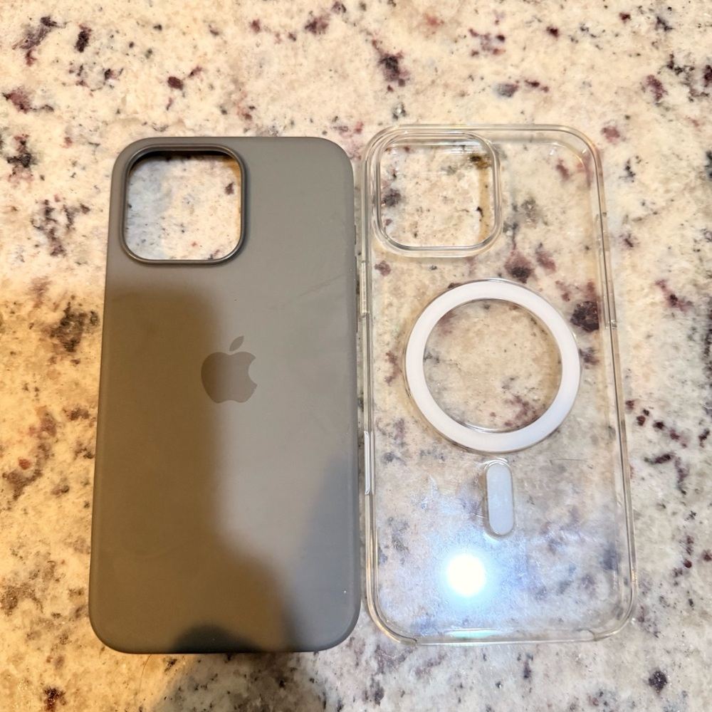 Apple iPhone Case Set - Gray and Clear